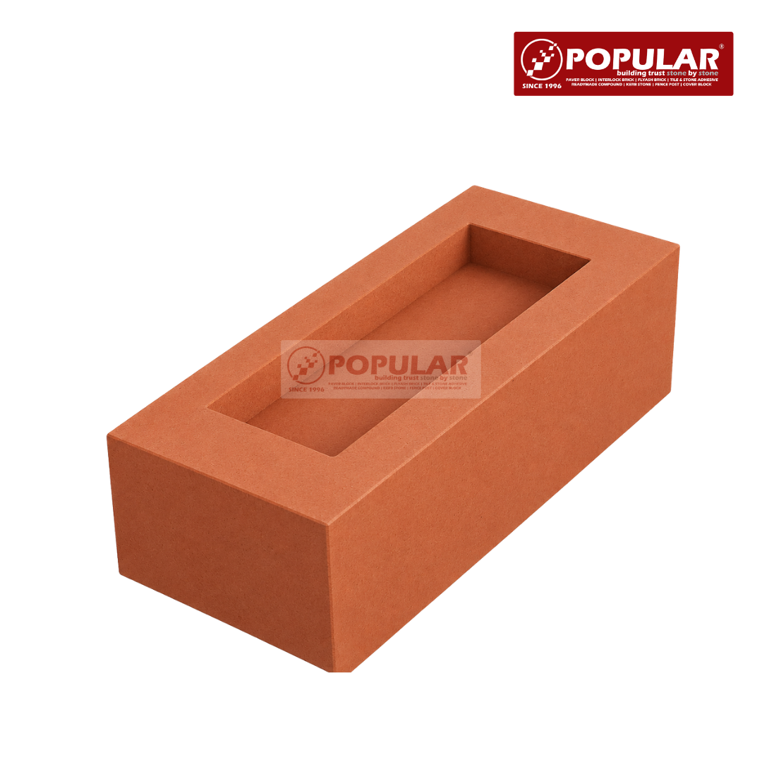 Fly ash bricks stacked for construction